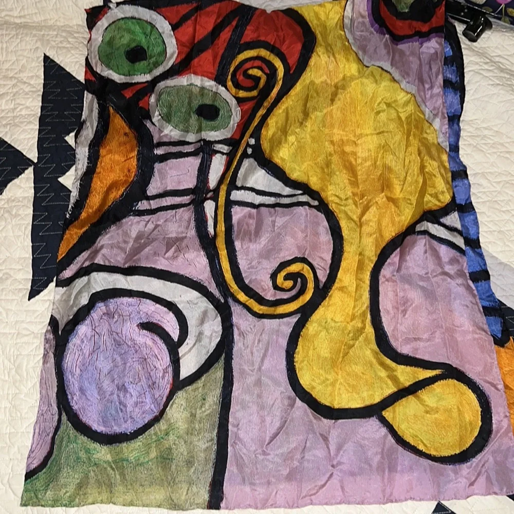 Pablo Picasso oblong silk scarf 2015 hand rolled edges